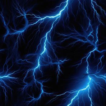 Lightning blau - Überbreite BIO French Terry